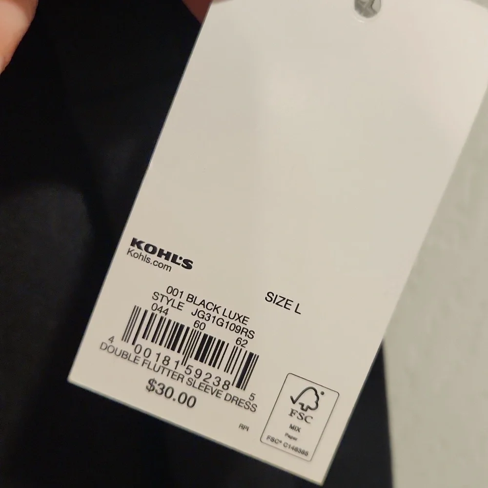 SO Black Mini Dress with Ruffle Sleeves - Picture 4 of 5